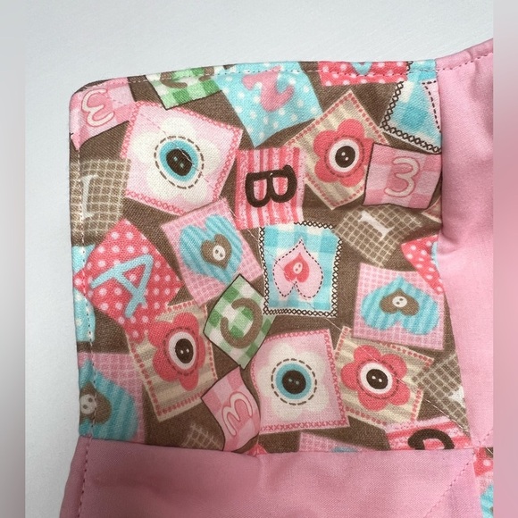 Hand Crafted Bowl Cozy Bowl Holder Microwavable  Cotton Pink - Picture 5 of 7